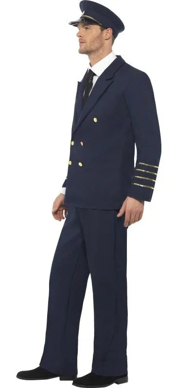 Disfraz de Piloto Capitán de Avión para Hombre Pilotos y Aviadores Smiffys